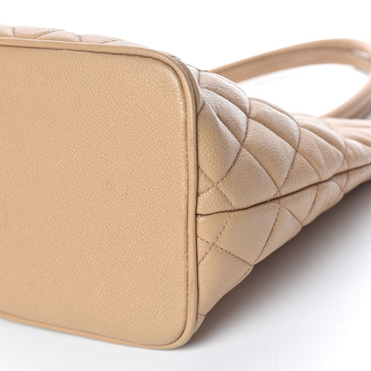 Chanel Caviar Quilted Medallion Tote Beige 17 of 18