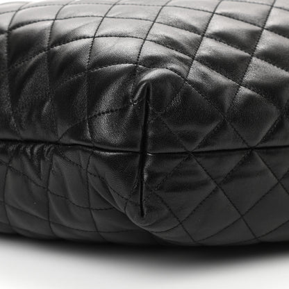 Saint Laurent Lambskin Quilted Maxi Icare Shopping Tote Black 10 of 12