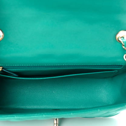 Chanel Caviar Quilted Mini Rectangular Flap Turquoise 4 of 9