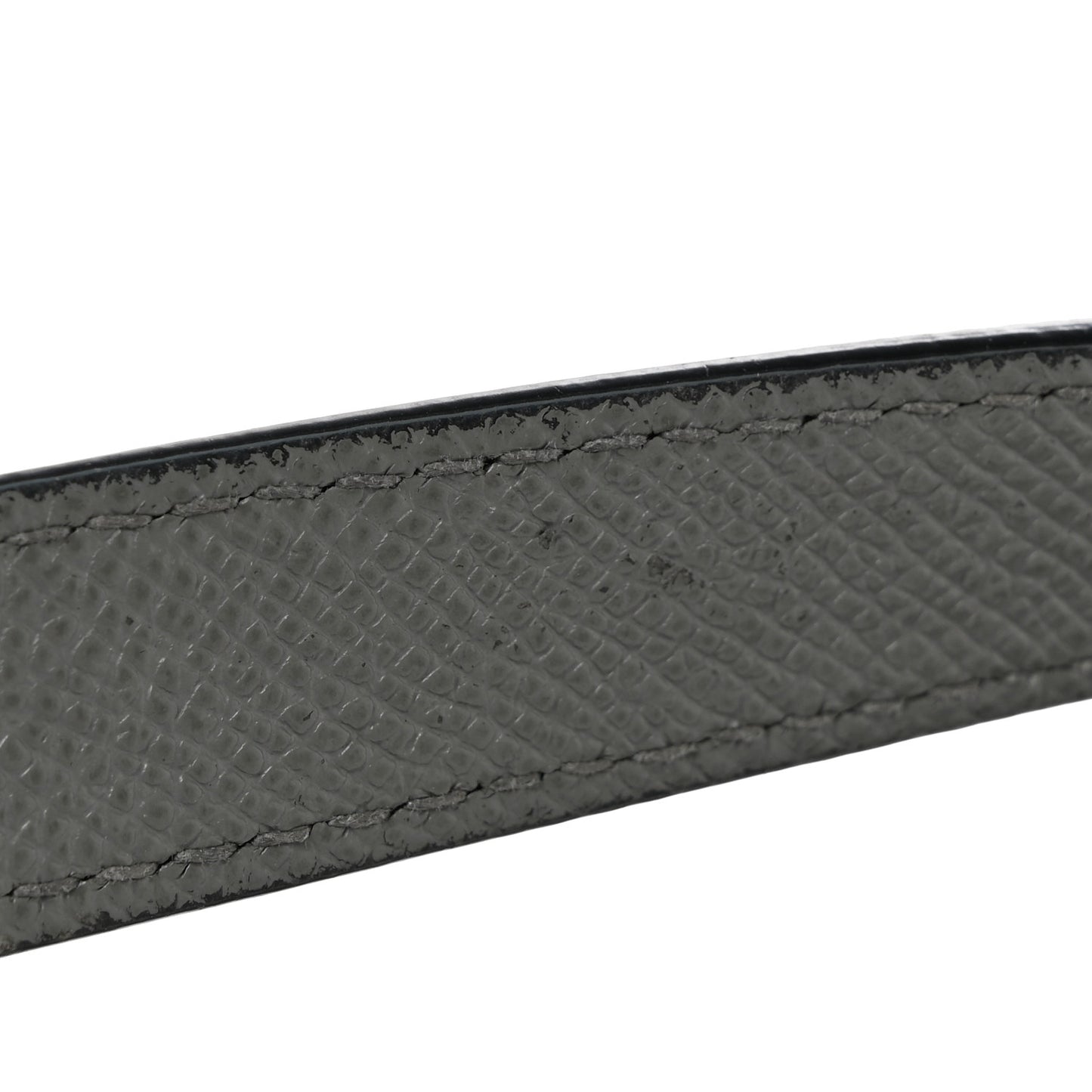 Grained Calfskin Saddle Bag Grey