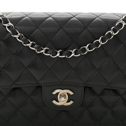 Chanel Caviar Quilted Medium Double Flap Black 8 of 12