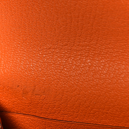 Hermes Chevre Mysore Kelly Longue Wallet Orange 12 of 12