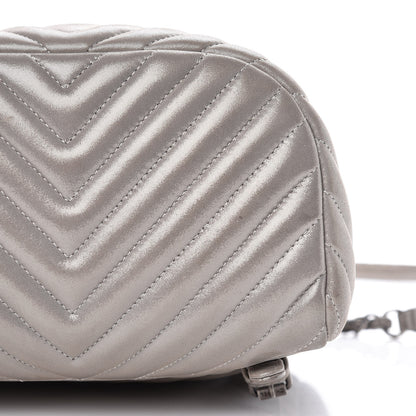 Chanel Metallic Calfskin Chevron Quilted Small Urban Spirit Backpack Silver 15 of 15