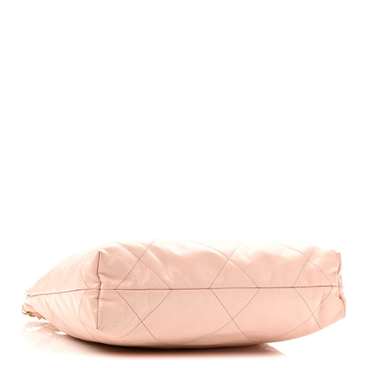 Chanel Shiny Calfskin Quilted Small Chanel 22 Light Pink 5 of 11