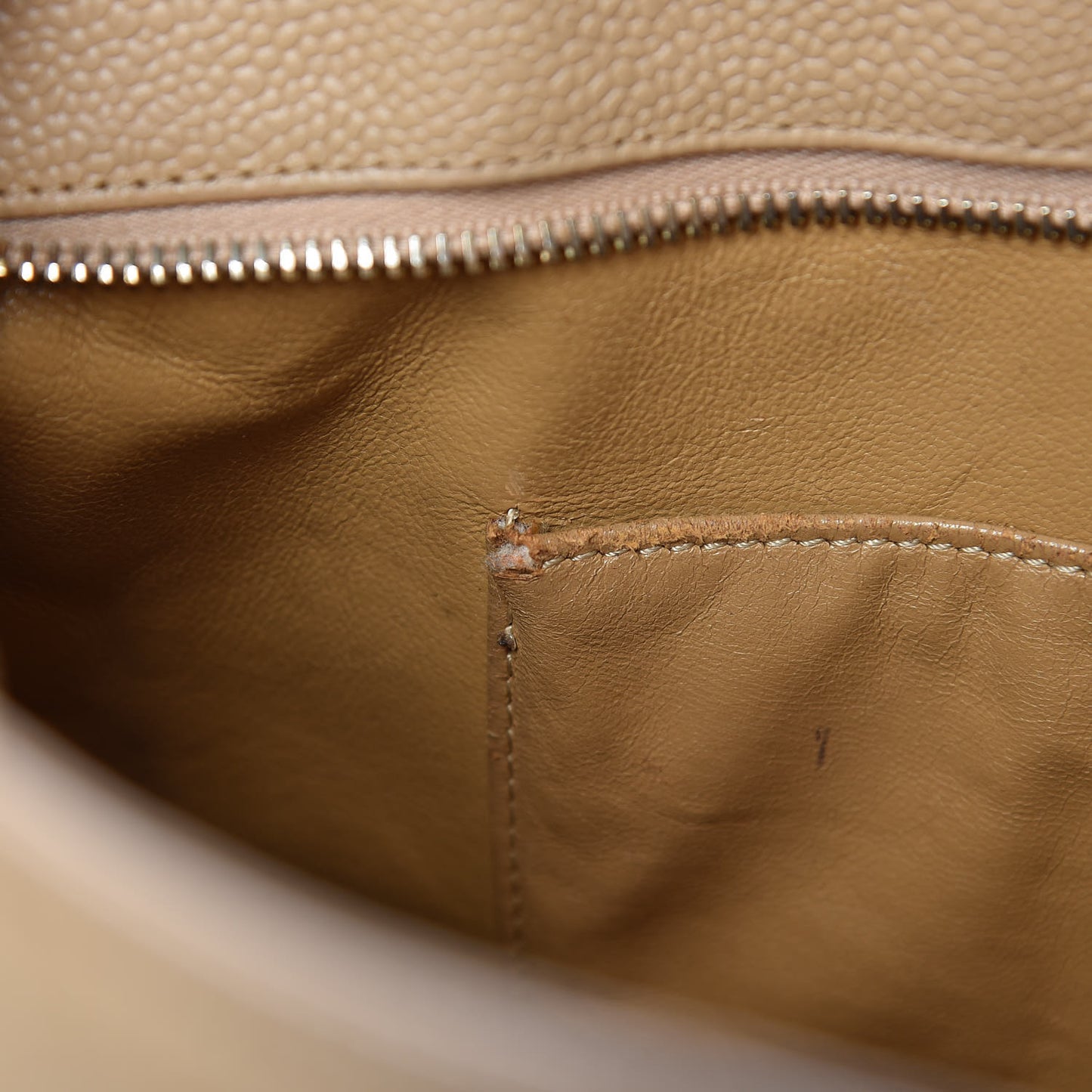 Caviar Quilted Medallion Tote Beige
