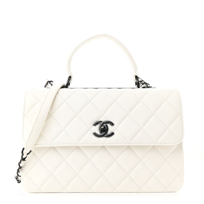 Chanel Lambskin Quilted Medium Trendy CC Flap Dual Handle Bag White 1 of 12
