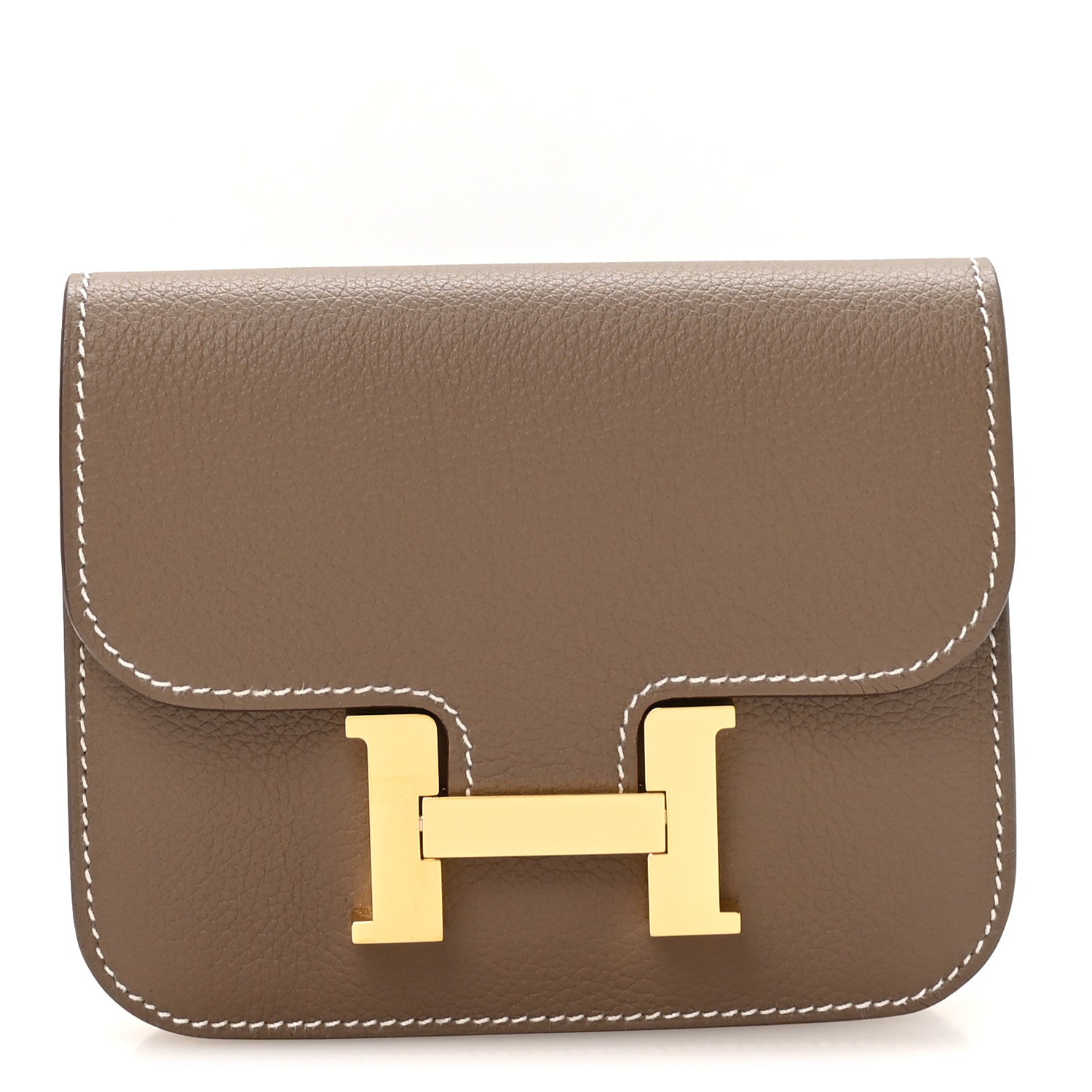Hermes Evercolor Constance Slim Wallet Etoupe 1 of 9