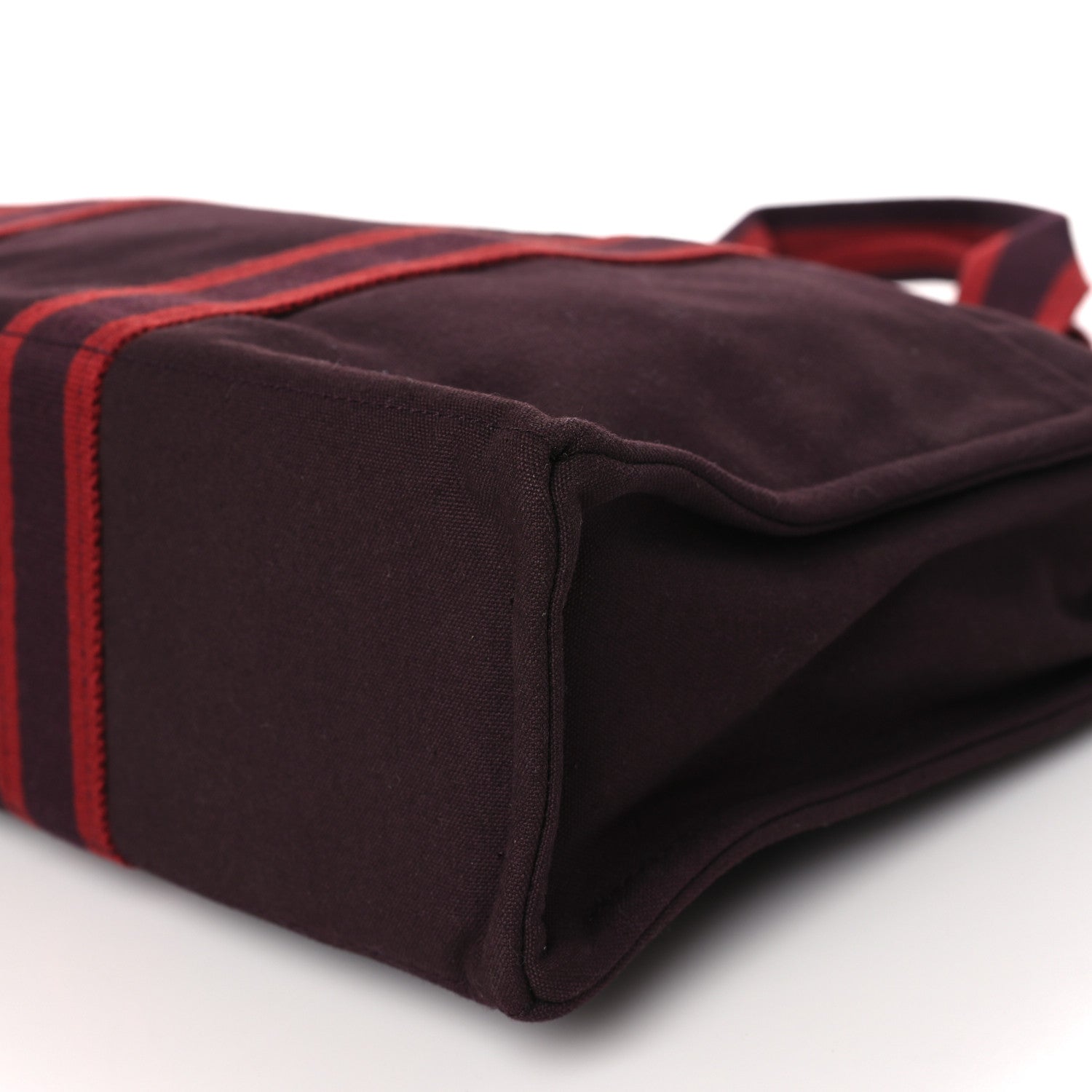 Hermes Canvas Fourre Tout MM Burgundy 9 of 9