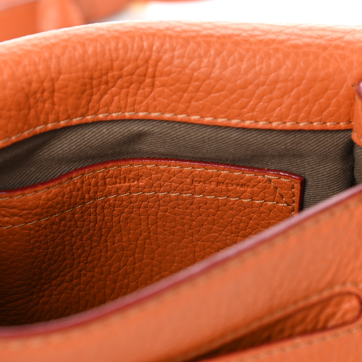 Chloe Calfskin Mini Marcie Round Crossbody Bag Orange 6 of 9
