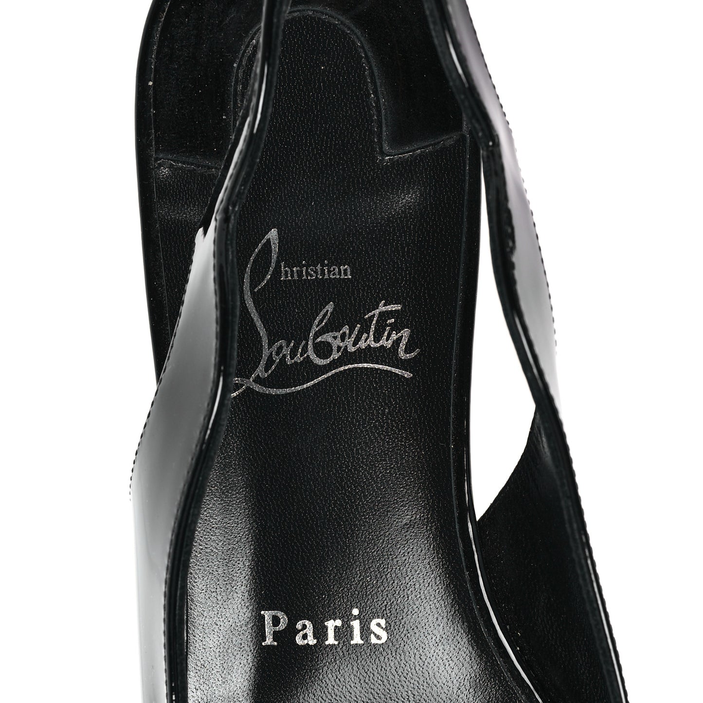 Patent Hot Chickita Slingback Flats 37.5 Black