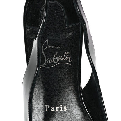 Christian Louboutin Patent Hot Chickita Slingback Flats 37.5 Black 8 of 9