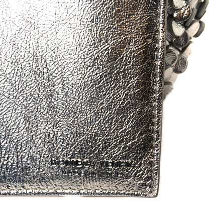 Bottega Veneta Laminated Nappa Intreccio Paillettes Small Cabat Bucket Silver 7 of 12