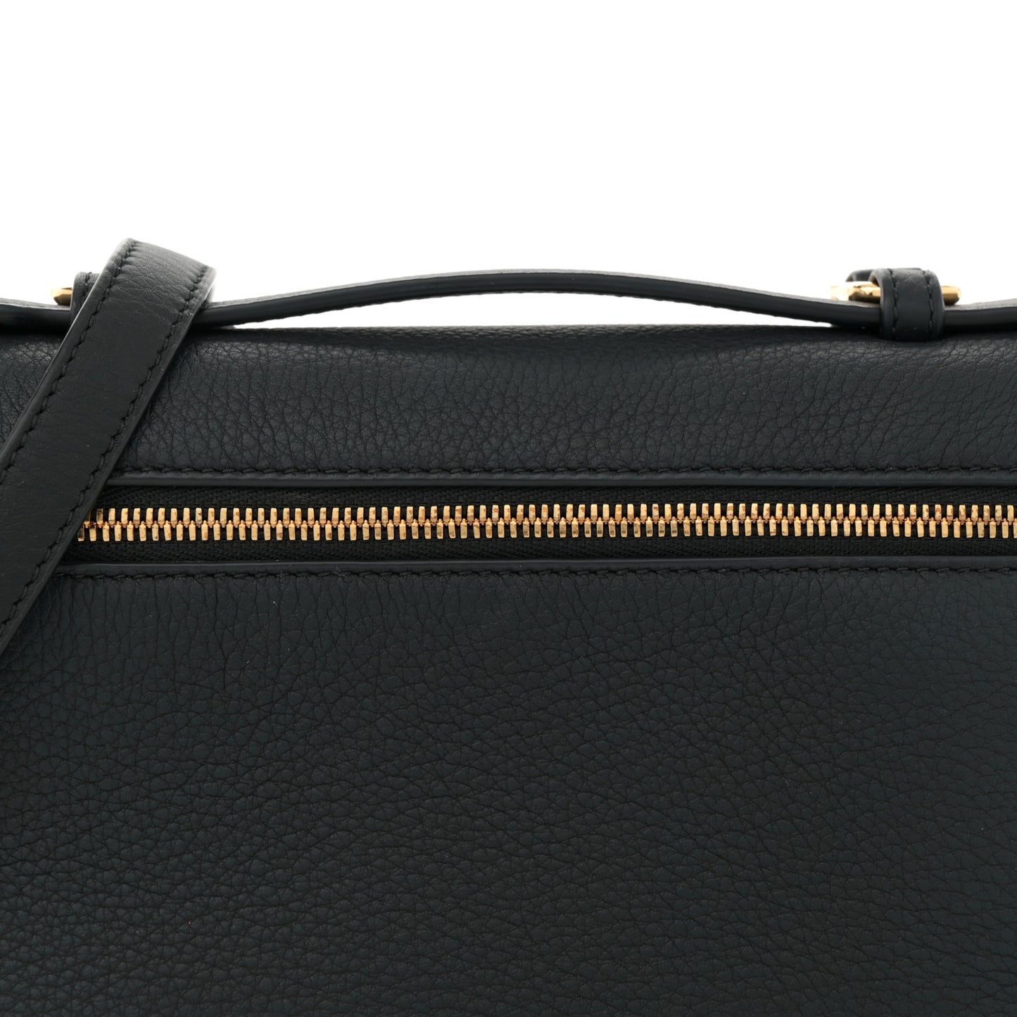 Grained Calfskin L19 Extra Pocket Pouch Black