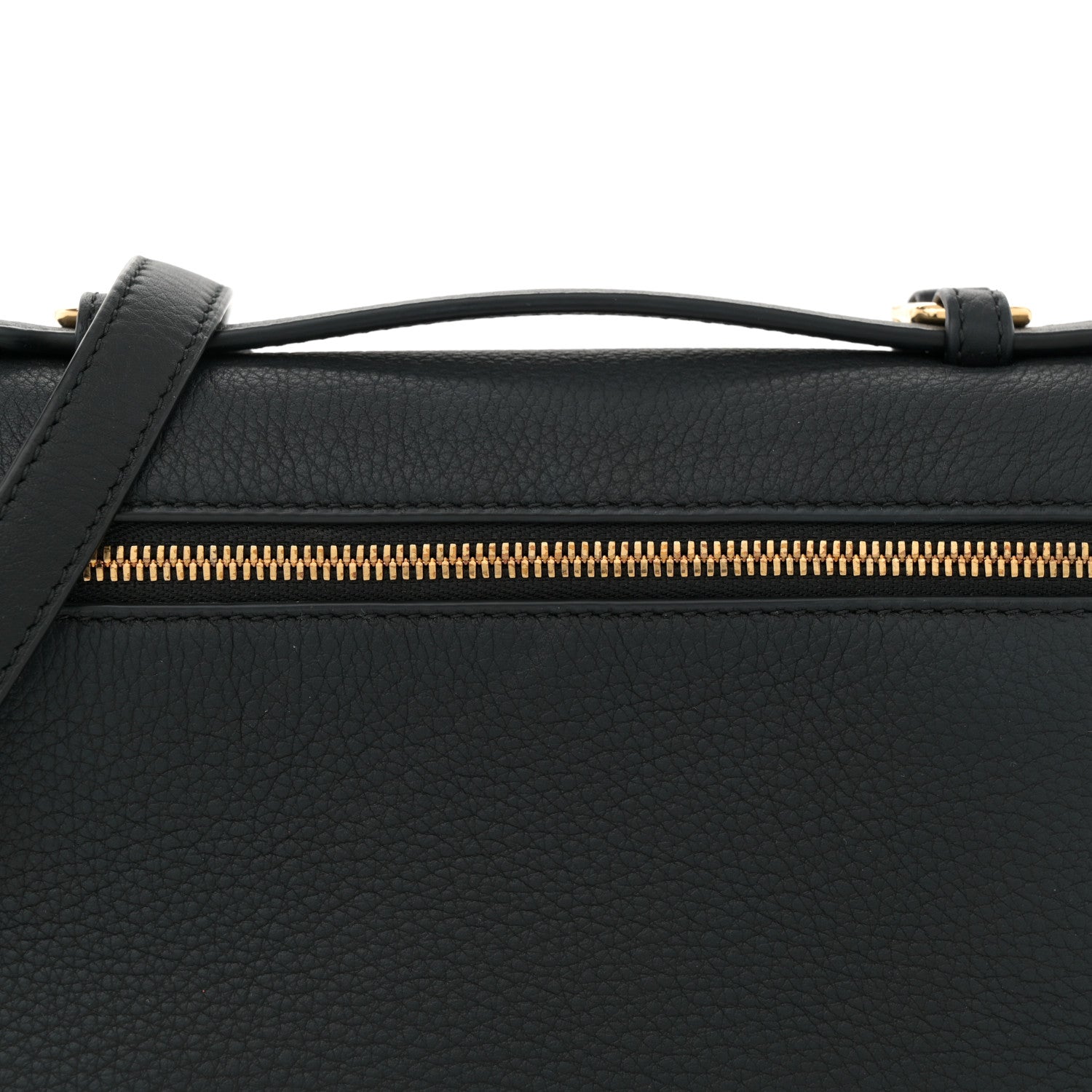 Loro Piana Grained Calfskin L19 Extra Pocket Pouch Black 7 of 10