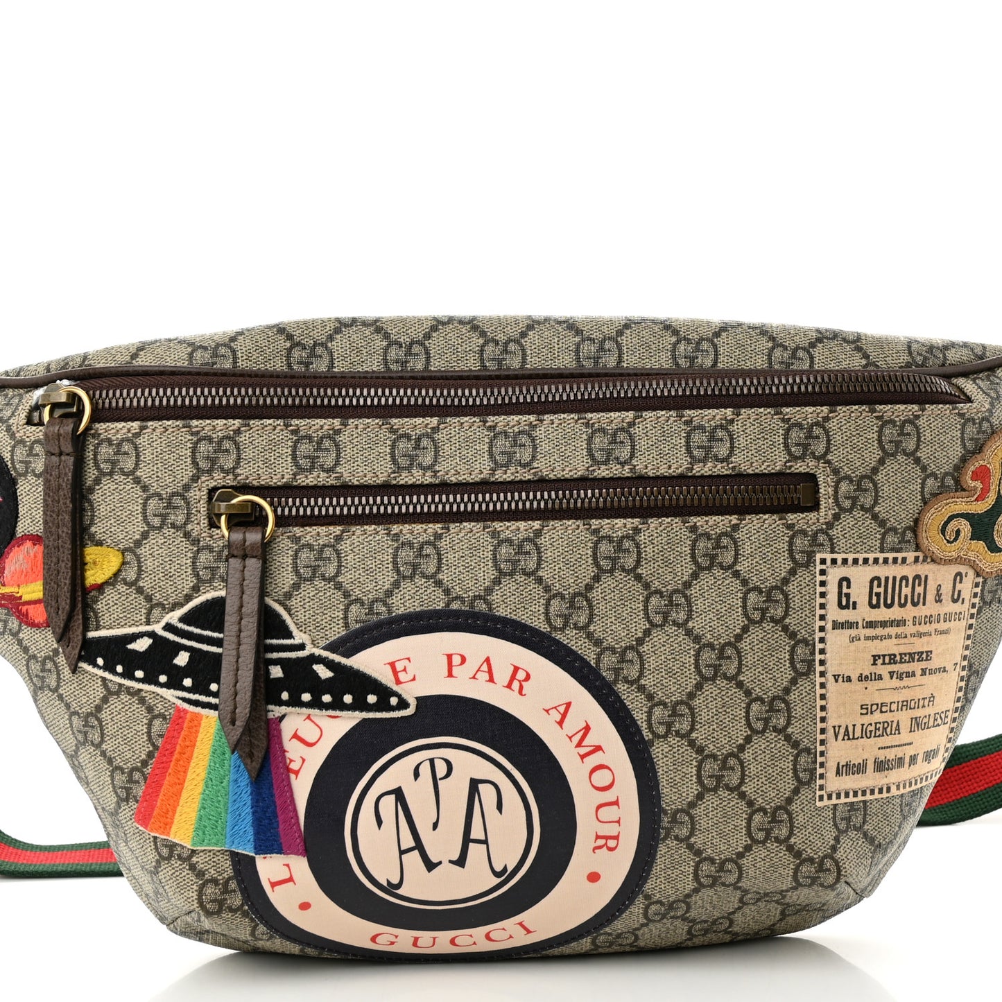 GG Supreme Monogram Courrier Belt Bag Beige New Acero