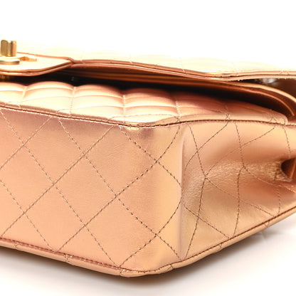 Chanel Metallic Lambskin Quilted Medium Double Flap Golden 10 of 11