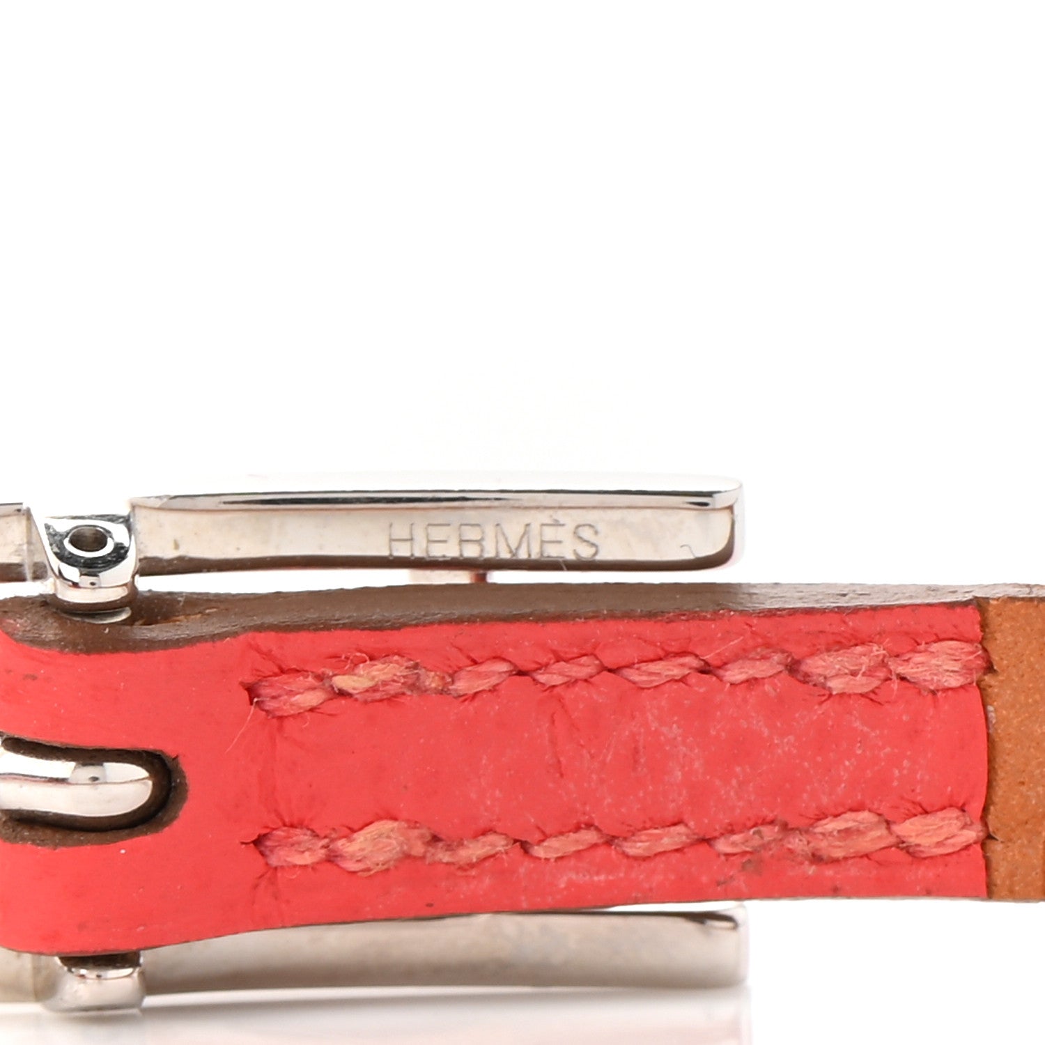 Hermes Epsom Hapi 3 MM Triple Tour Wrap Bracelet L Rose Jaipur 5 of 7