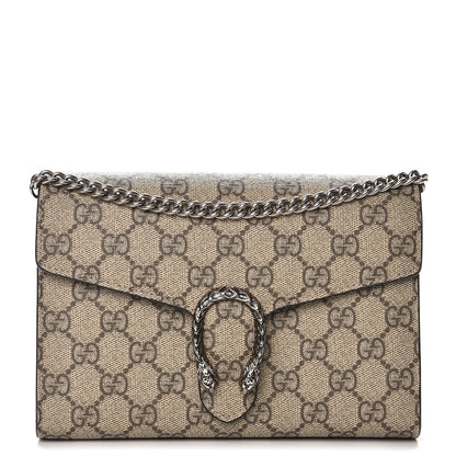 Gucci GG Supreme Monogram Mini Dionysus Chain Wallet Beige Black 1 of 9
