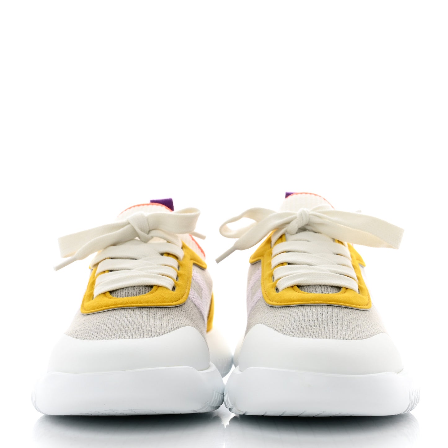 Knit Suede Goatskin Womens Crew Sneakers 38 Multicolor Gris