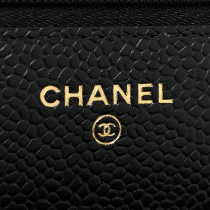 Chanel Caviar Quilted Wallet On Chain WOC Black 8 of 9