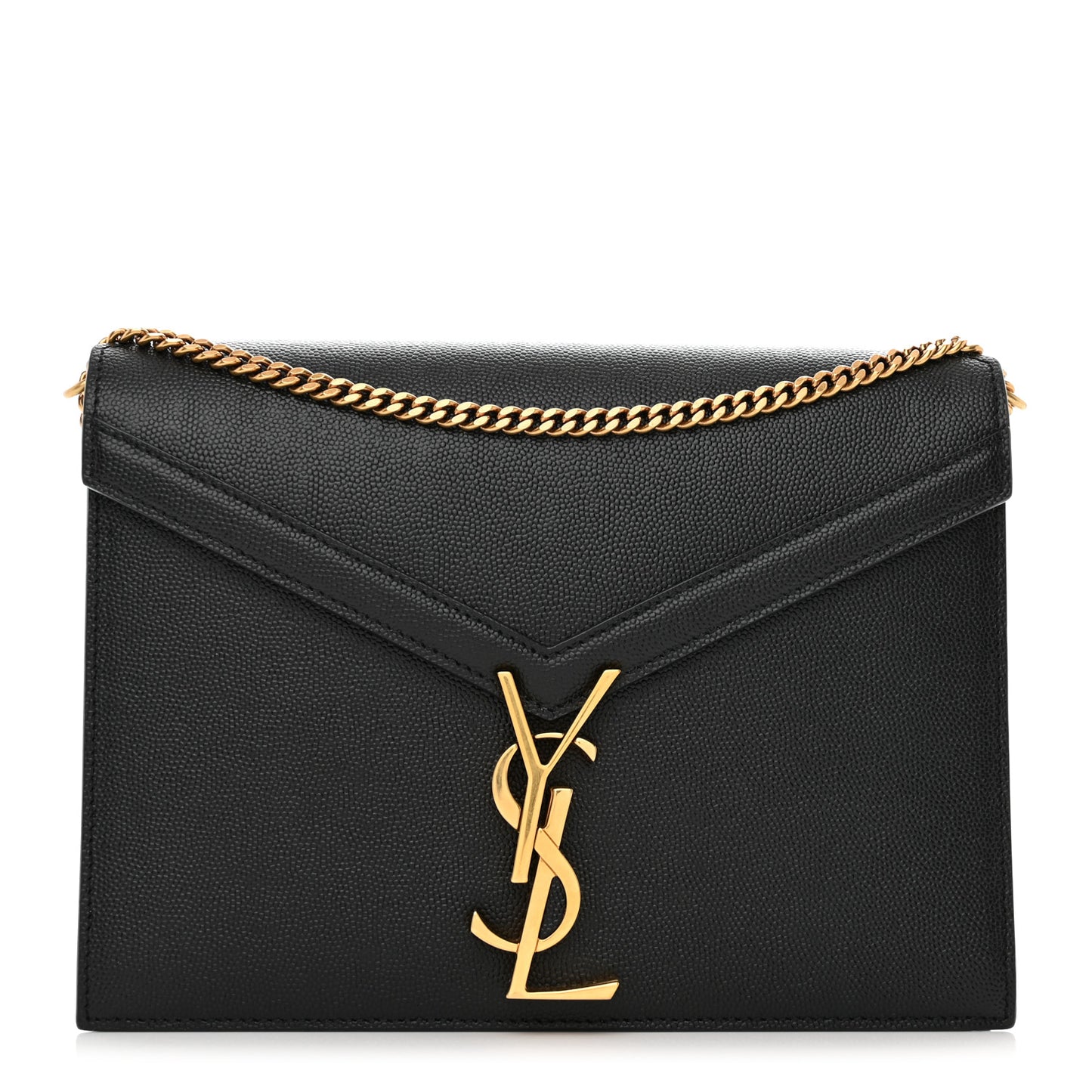 Grain De Poudre Monogram Cassandra Clasp Bag Black