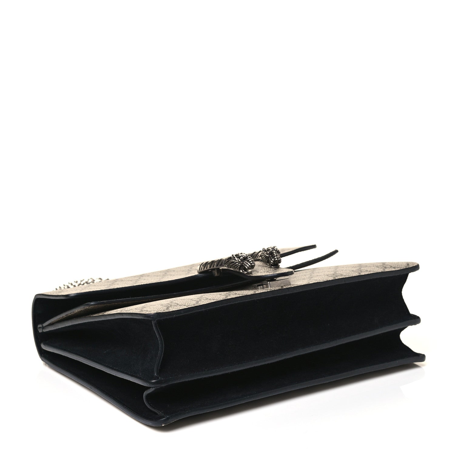 Gucci GG Supreme Monogram Medium Dionysus Shoulder Bag Black 3 of 4