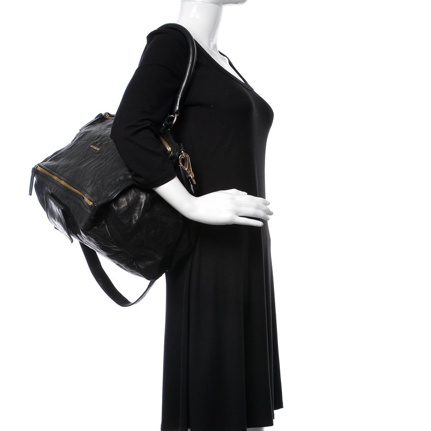 Givenchy Tumbled Sheepskin Large Pandora Black 2 of 19