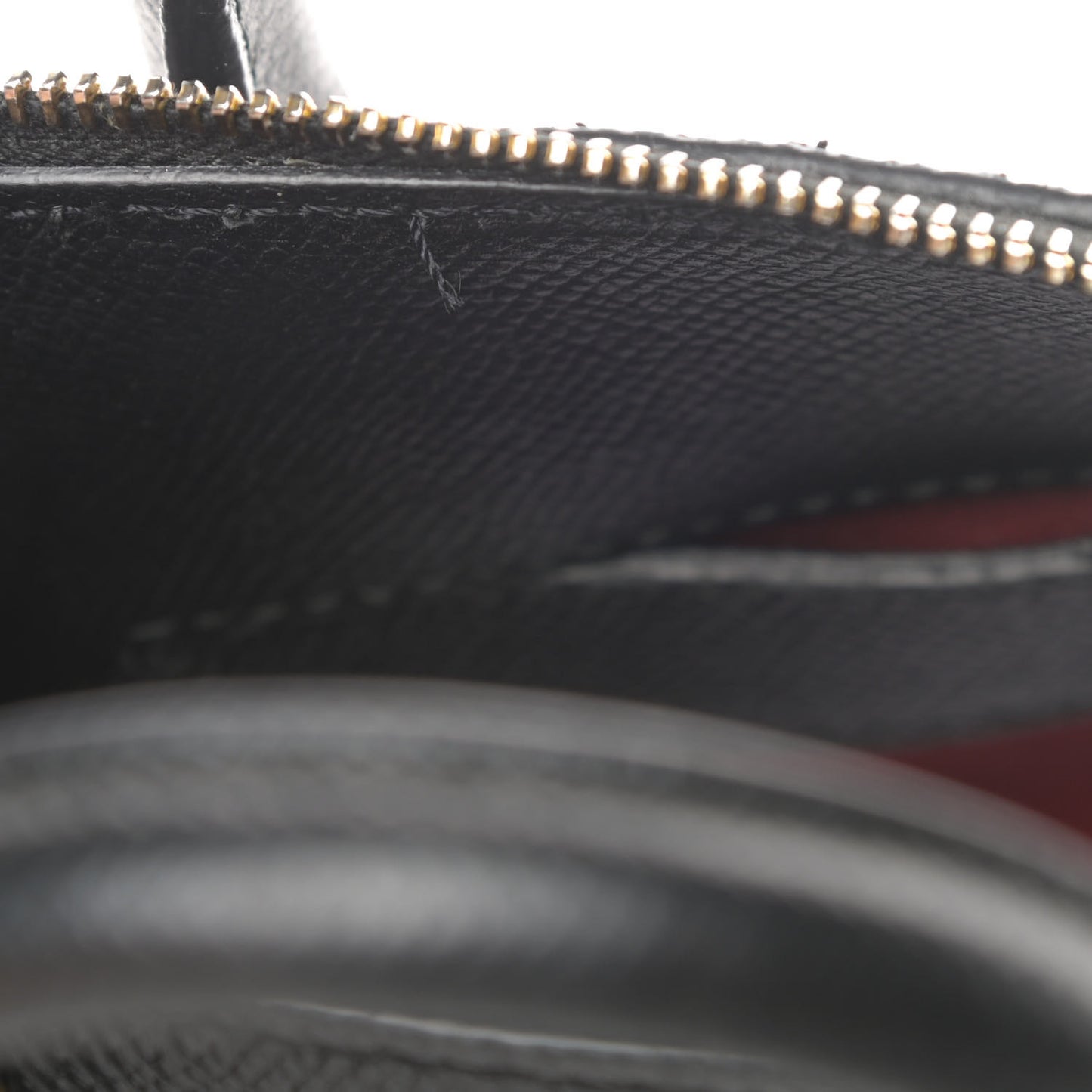 Signature Grained Calfskin XXS Ville Top Handle Bag Black White