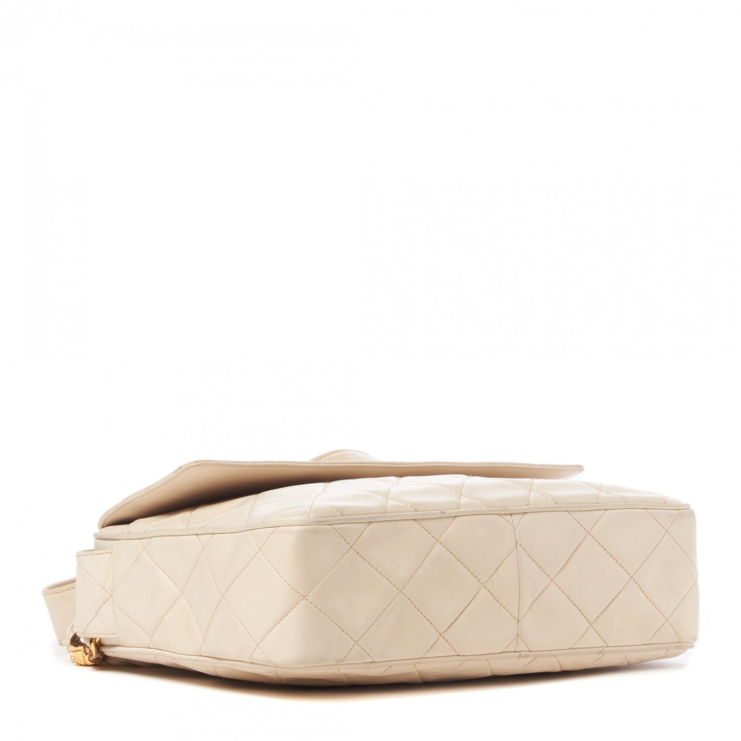 Lambskin Quilted CC Tassel Camera Case White