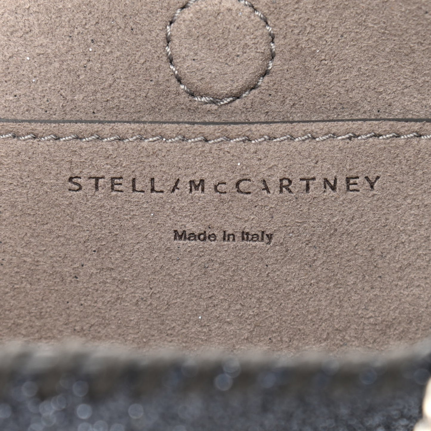 Glitter Tiny Falabella Tote Silver