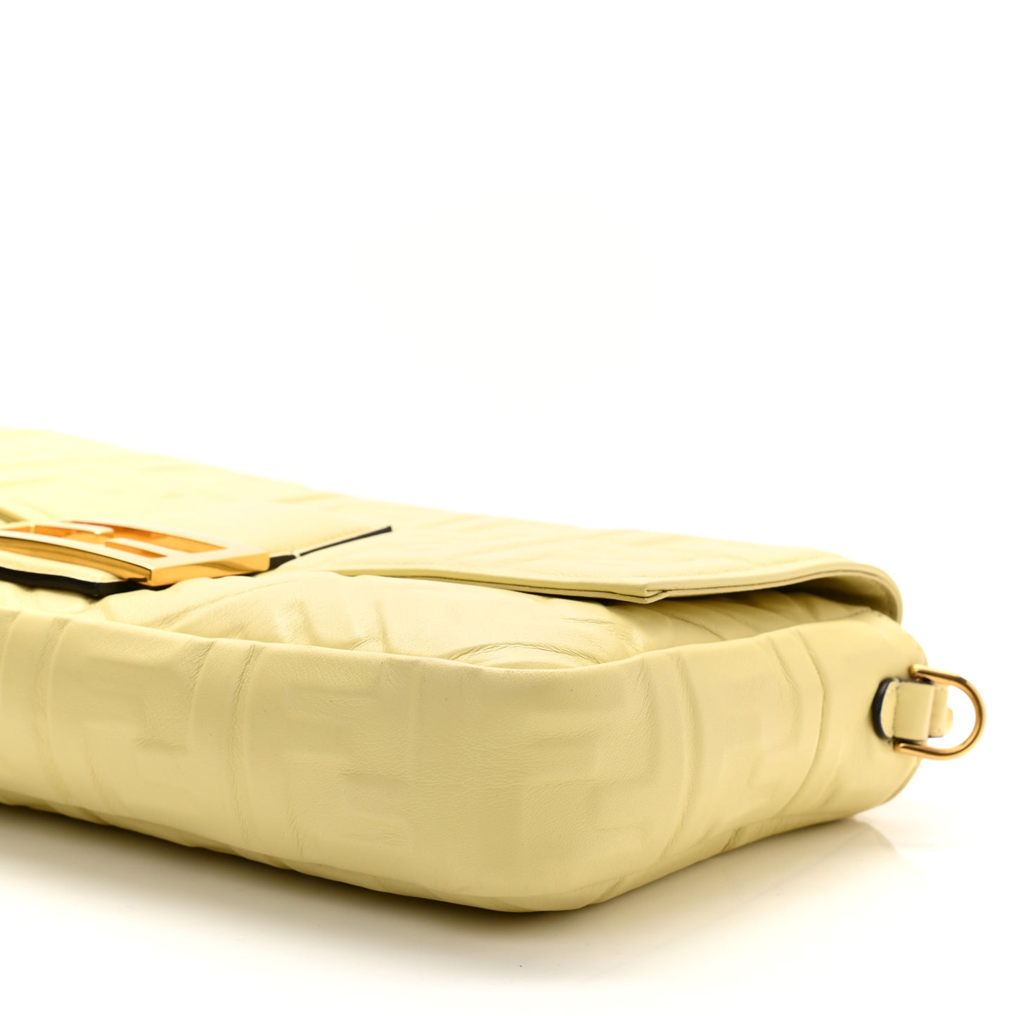Nappa FF 1974 Embossed Large Baguette Banana