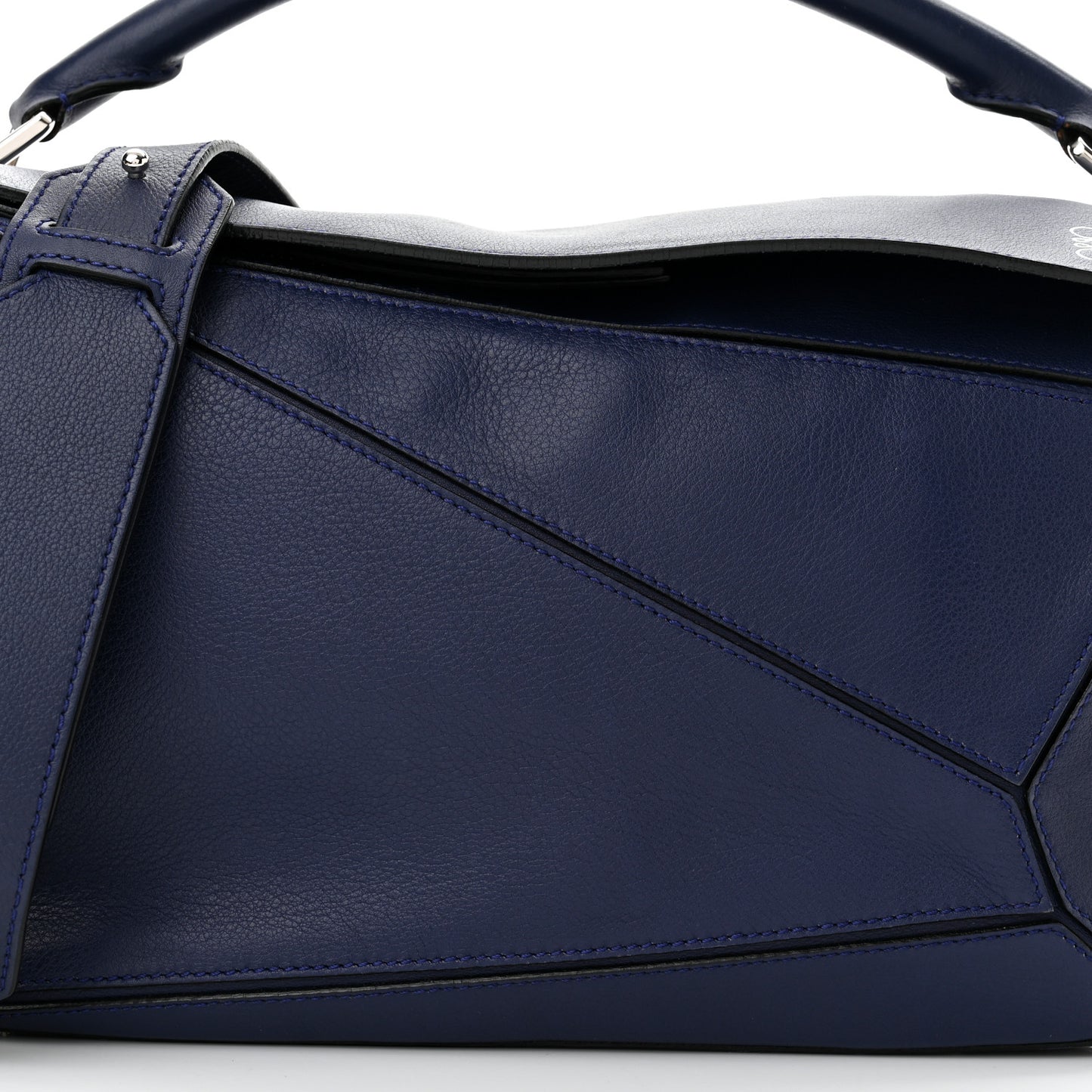 Calfskin Medium Puzzle Bag Marine