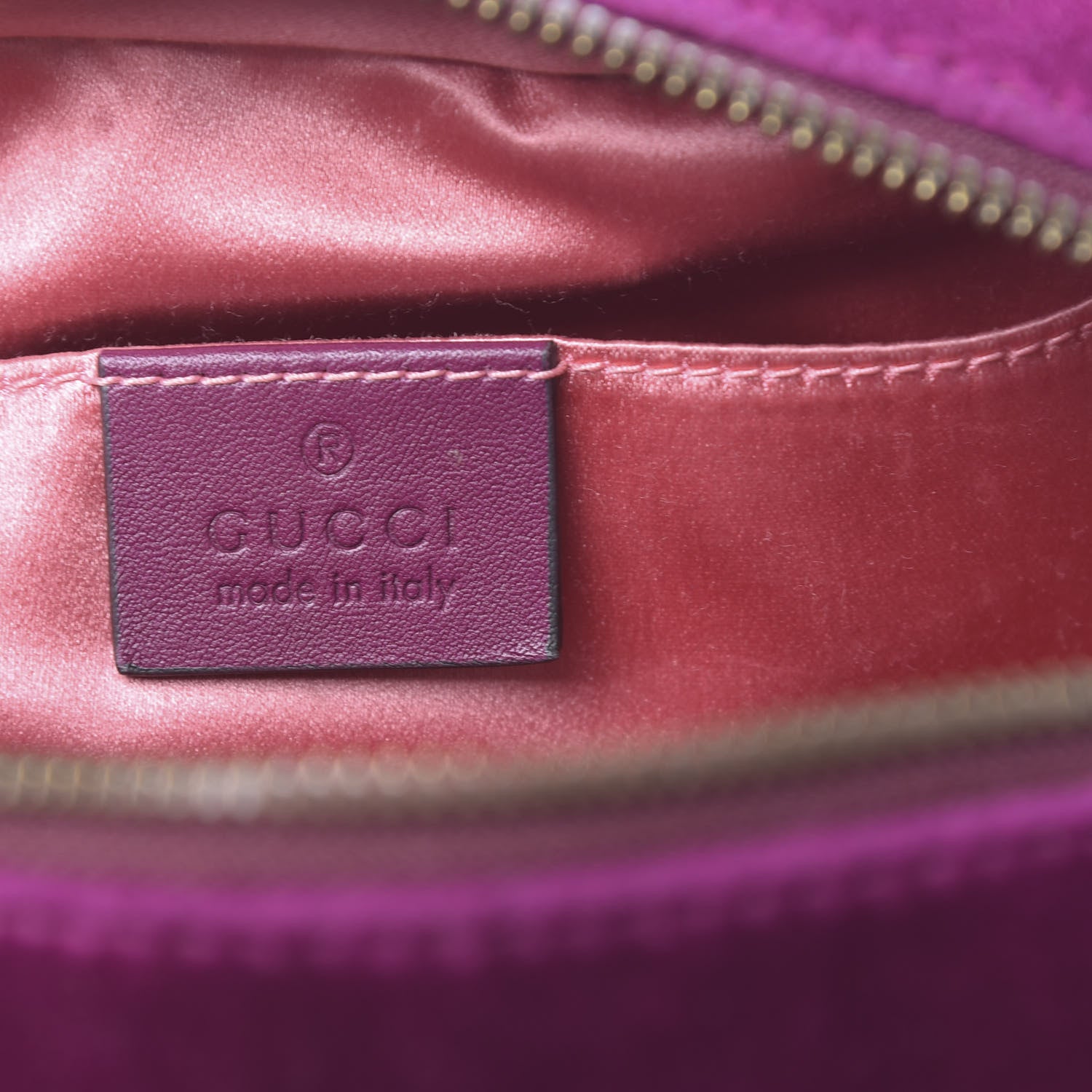 Gucci Velvet Matelasse Small GG Marmont Chain Shoulder Bag Fuchsia Violet Cyclamen 6 of 10