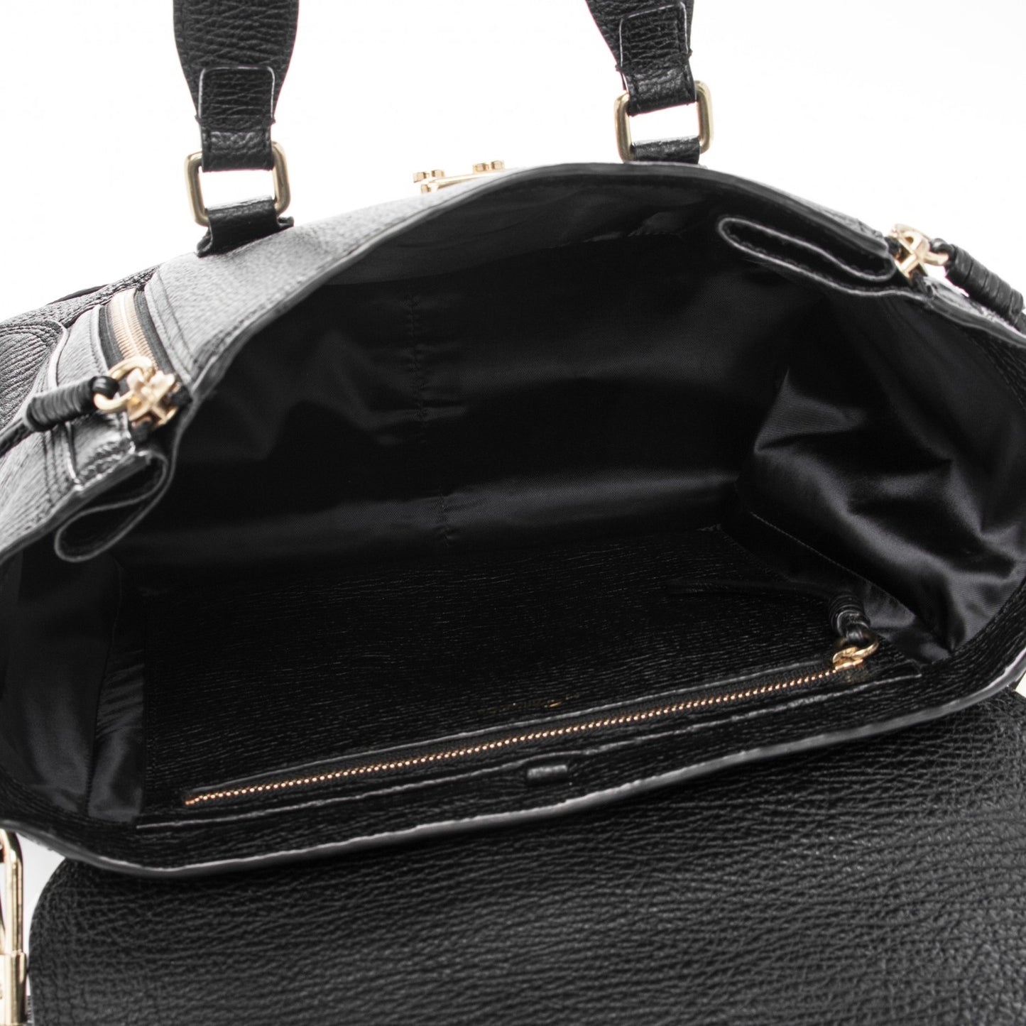 3.1 Textured Calfskin Medium Pashli Satchel Black