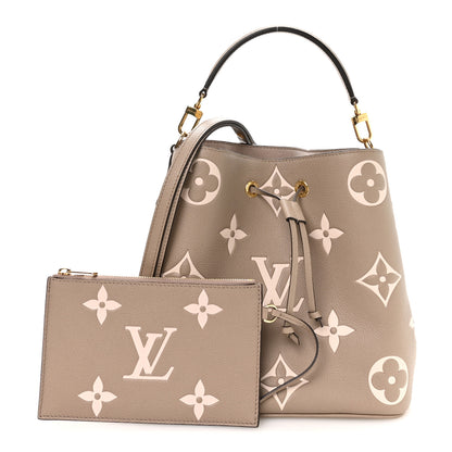Louis Vuitton Empreinte Monogram Giant Neonoe MM Tourterelle Creme 3 of 10