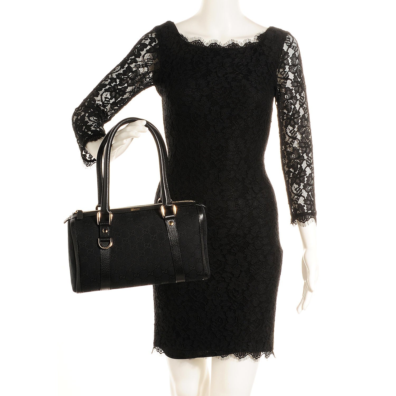 Gucci Monogram Small Abbey Boston Black 2 of 8