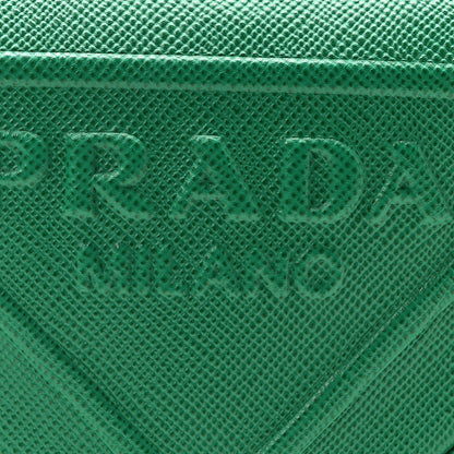 Prada Saffiano Lux Triangle Shoulder Bag Mango 7 of 9