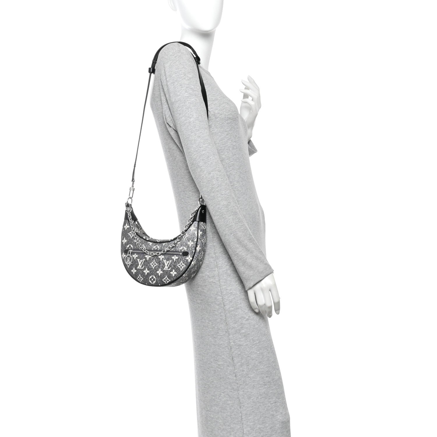 Louis Vuitton Monogram Jacquard Denim Loop Black 2 of 9