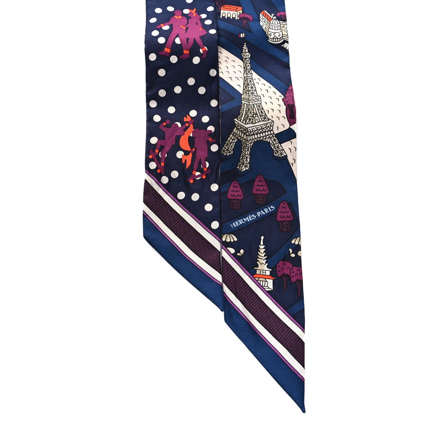 Silk Les Nouveaux Amoureux de Paris Twilly Marine Violet White