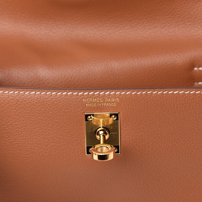 Hermes Evercolor Kelly Danse II Belt Bag Gold 6 of 11