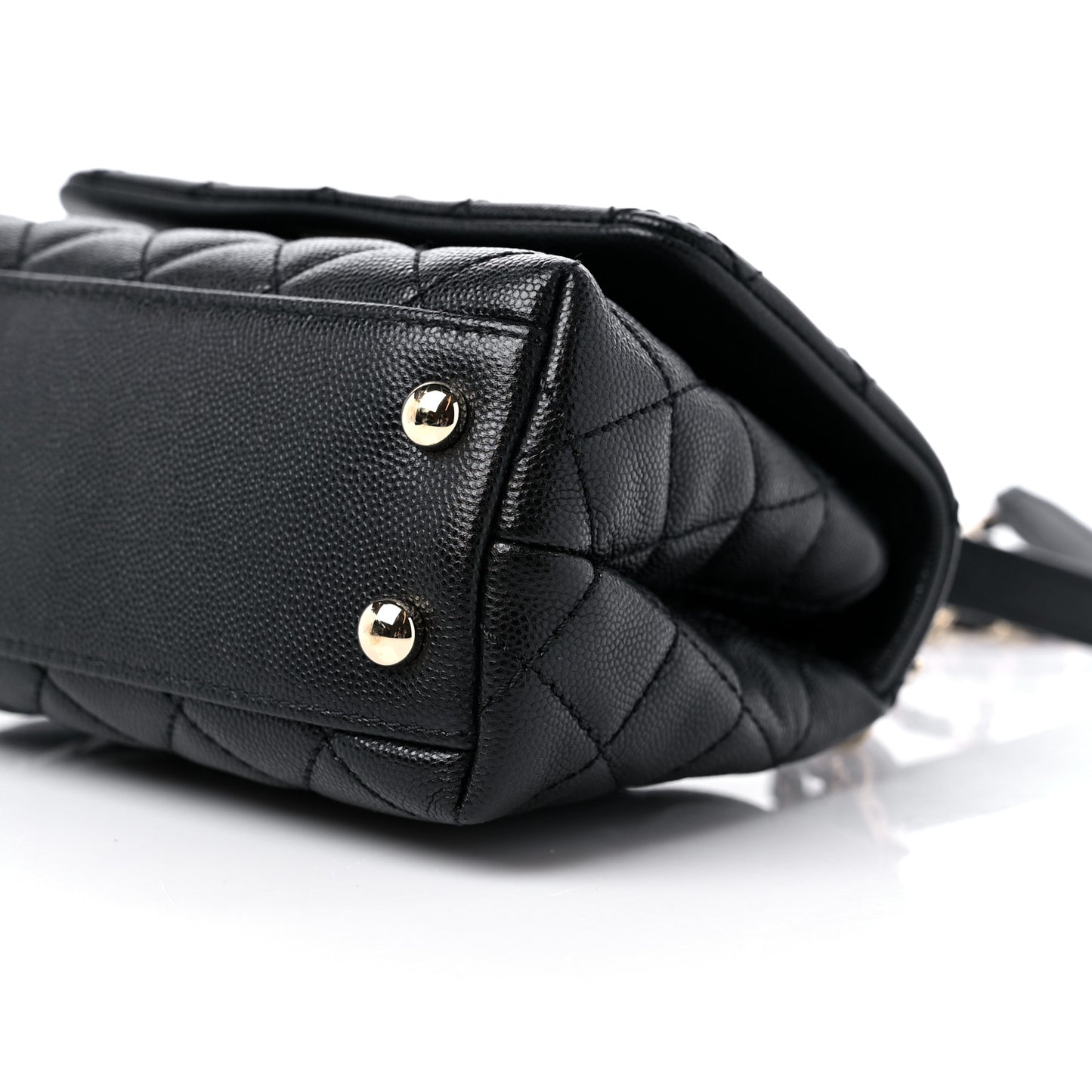 Caviar Quilted Extra Mini Coco Handle Flap Black