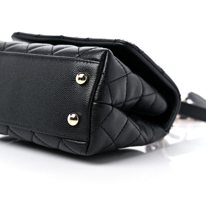 Chanel Caviar Quilted Extra Mini Coco Handle Flap Black 9 of 10