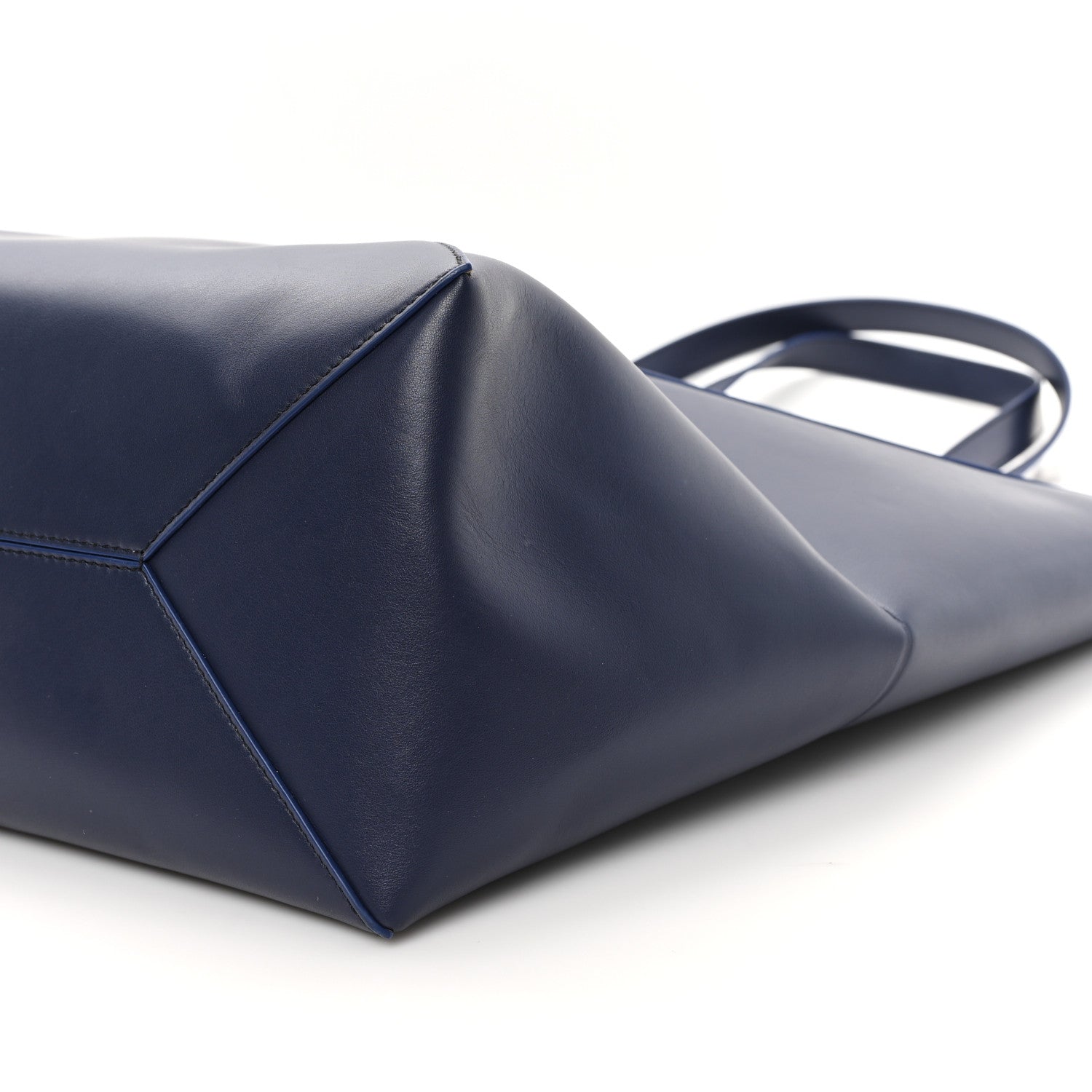 Loewe Shiny Calfskin Large Puzzle Fold Tote Abyss Blue 9 of 10