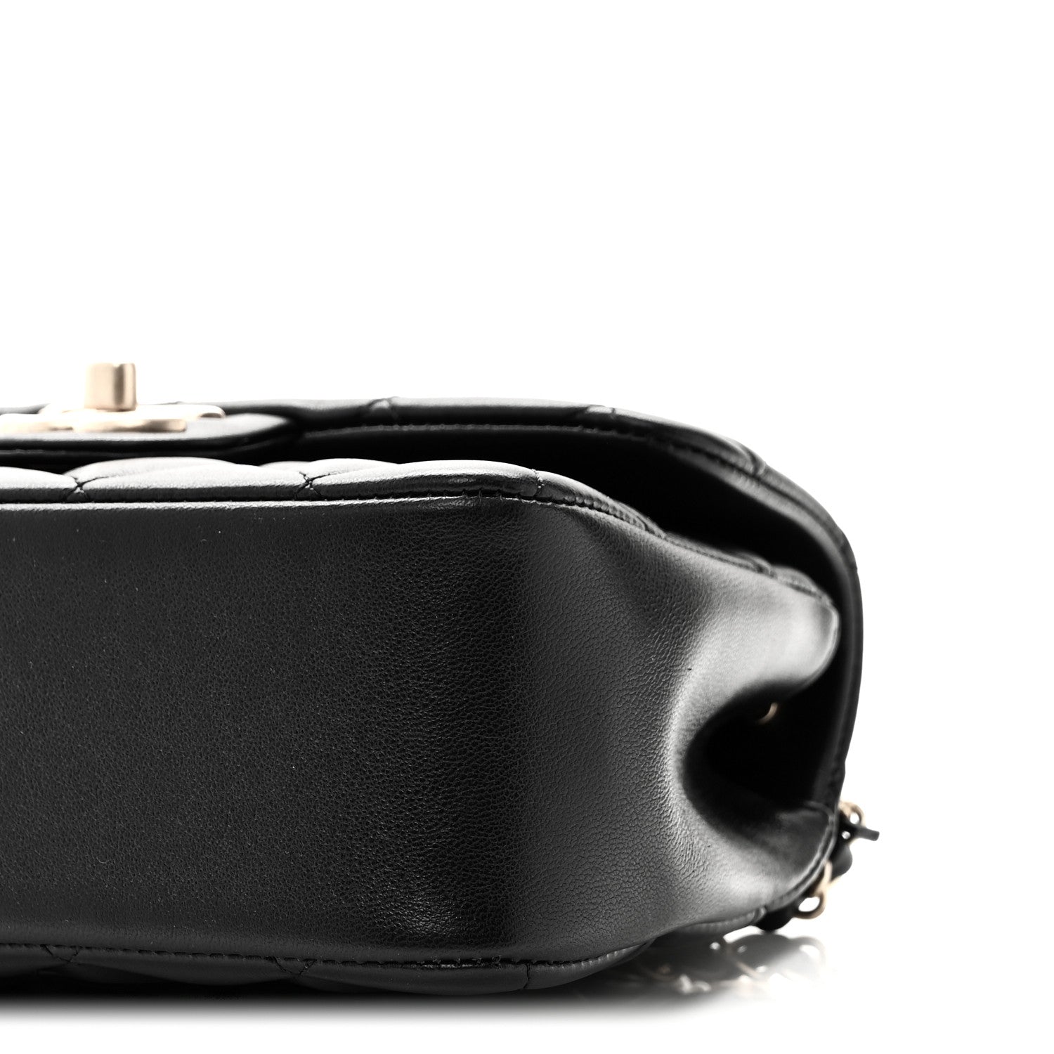 Chanel Shiny Lambskin Quilted Pearl Twist Mini Square Flap Black 10 of 10