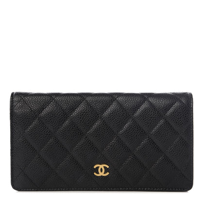 Chanel Caviar Quilted Yen Wallet Black 1 of 10