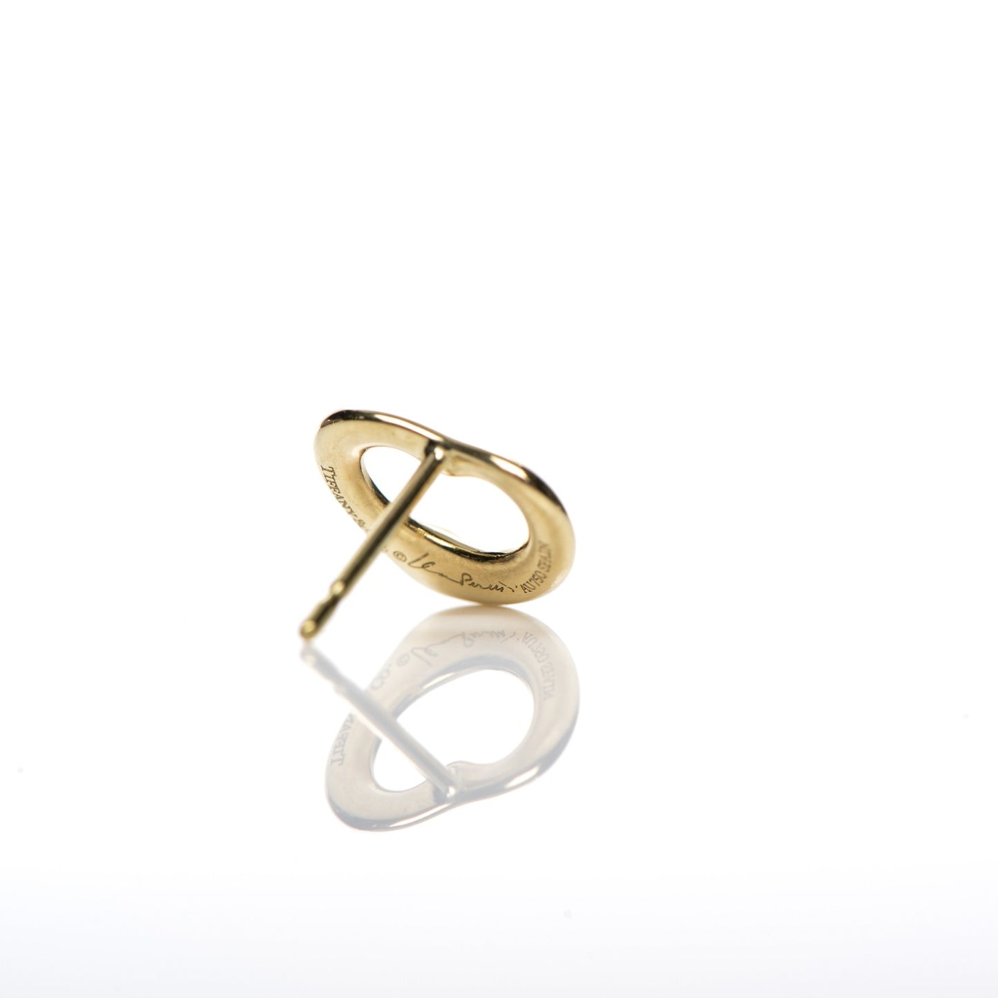 18K Yellow Gold 11mm Elsa Peretti Open Heart Earrings