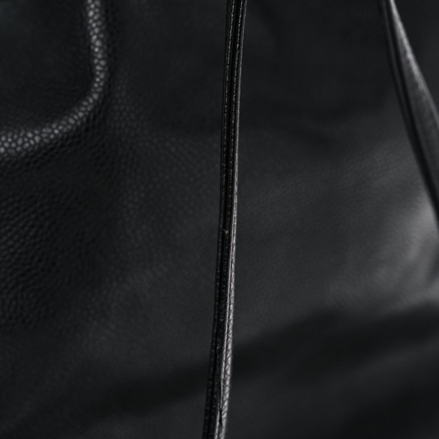 Caviar Quilted Drawstring Backpack Black