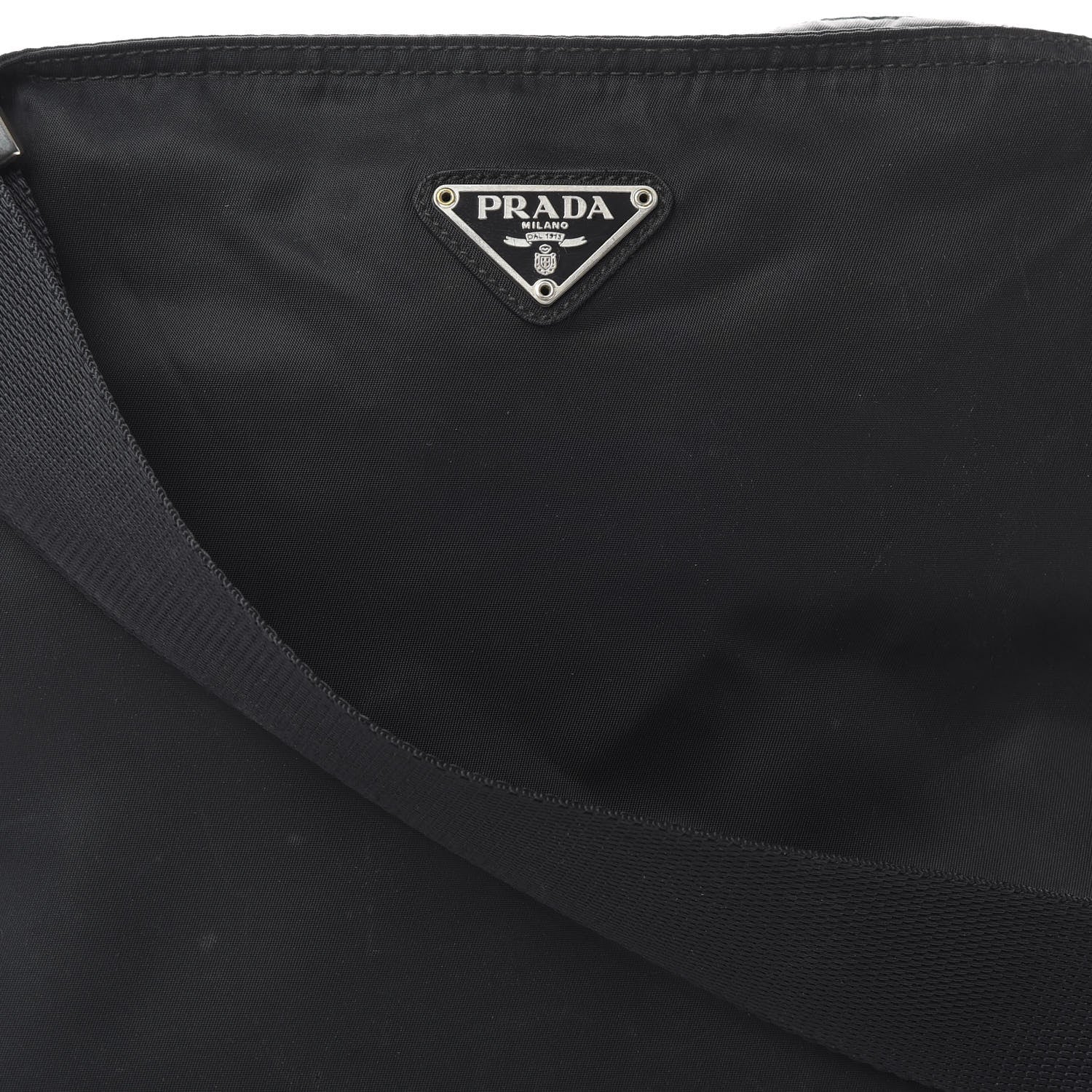 Prada Tessuto Nylon Messenger Bag Black 8 of 13