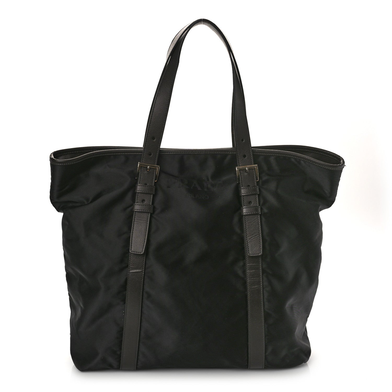 Prada Tessuto Nylon Tote Black Cuoio 1 of 13