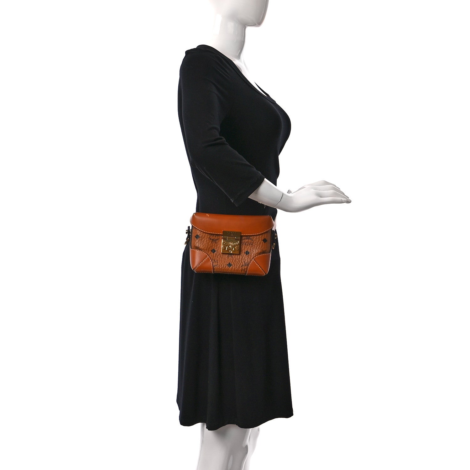 MCM Visetos Soft Berlin Convertible Belt Bag Cognac 2 of 15